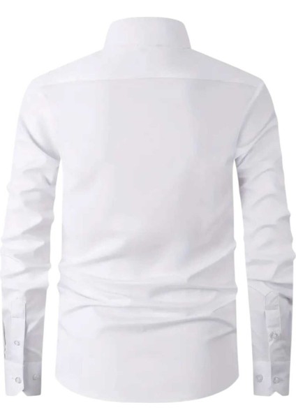 2'li Hakim Yaka Slim Fit Nefes Alan Kolay Ütülenen Dört Mevsim Erkek Gömlek indirimleri