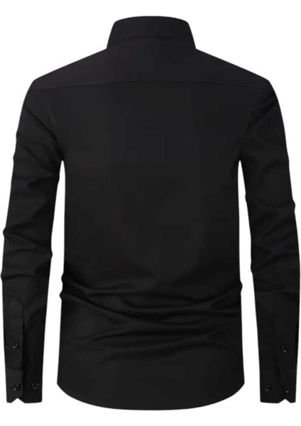 2'li Hakim Yaka Slim Fit Nefes Alan Kolay Ütülenen Dört Mevsim Erkek Gömlek indirimleri