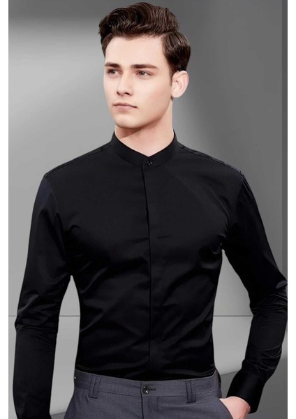 2'li Hakim Yaka Slim Fit Nefes Alan Kolay Ütülenen Dört Mevsim Erkek Gömlek modelleri