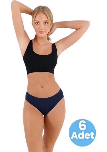 Kadın Pamuklu Penye Süprem Kumaş Bikini Külot Kadın Bikini Külot 6 Adet