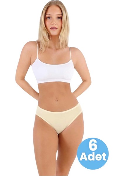 Kadın Pamuklu Penye Süprem Kumaş Bikini Külot Kadın Bikini Külot 6 Adet