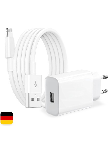 iPhone Şarj Aleti 5 5s 6 6s 7 7plus Se 1. 2. Nesil 10w Lightning Adaptör Set