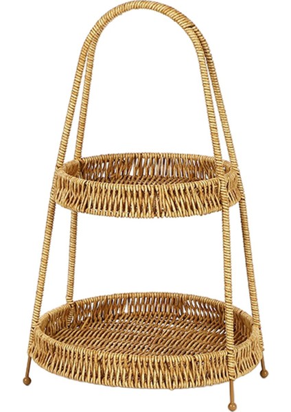 Yemek Odası Oturma Odası Yürüyüş Için I Rattan Örgü Sepet 2 2 Katlı (Yurt Dışından)