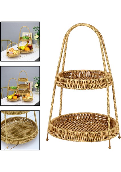 Yemek Odası Oturma Odası Yürüyüş Için I Rattan Örgü Sepet 2 2 Katlı (Yurt Dışından) fiyatları