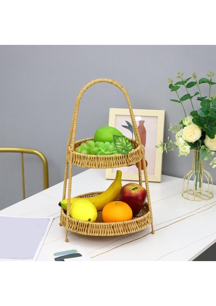 Yemek Odası Oturma Odası Yürüyüş Için I Rattan Örgü Sepet 2 2 Katlı (Yurt Dışından) modelleri