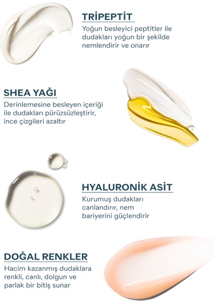 Tripeptit Lip Balm | Nemlendirici Besleyici Dolgunlaştırıcı Vanilya Karamel Renkli Dudak Balmı 15ml