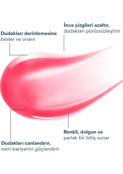 Tripeptit Içeren Nemlendirici Besleyici Ve Dolgunlaştırıcı Ahududulu Kırmızı Renkli Dudak Balmı 15ml