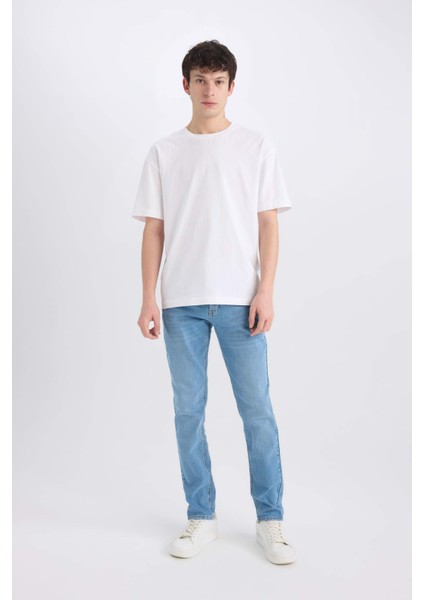 Pedro Slim Fit Dar Kalıp Normal Bel Dar Paça Jean Pantolon D8583AX25SP fiyatları