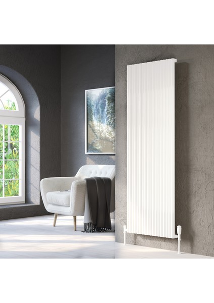 Fiona Alüminyum Dikey Radyatör 1800×600mm 6 Dilim Beyaz | Yüksek Isıl Verim fiyatları