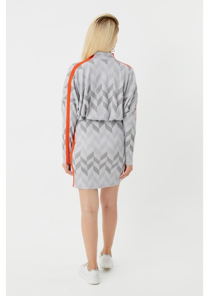 Balıkçı Yaka Turuncu Grogren Detaylı Örme Elbise indirimleri