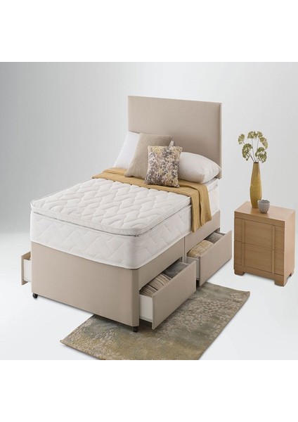 Flora 100 x 160 Cotton Ortopedik Kuş Tüyü Pedli Ultra Lü x Tek Kişilik Yaylı Yatak