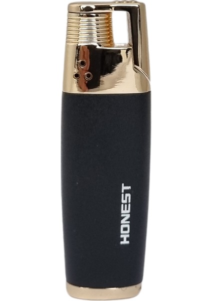Tek Torch Pürmüz Siyah-Gold Puro Çakmağı