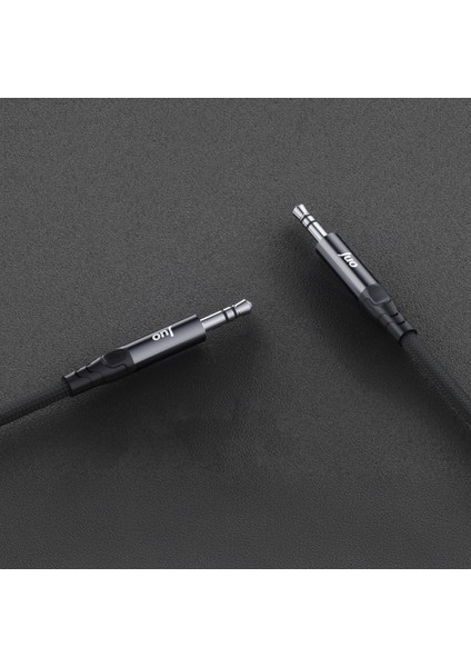 Stereo 3.5mm Trs Jack Örgülü Aux Ses Kablosu 1 Metre