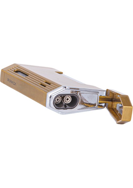 Çift Torch Pürmüz Gold-Gümüş Metal Puro Çakmağı modelleri