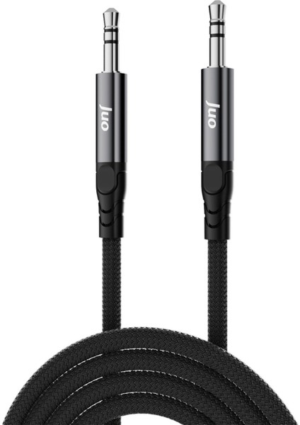 Stereo 3.5mm Trs Jack Örgülü Aux Ses Kablosu 3 Metre