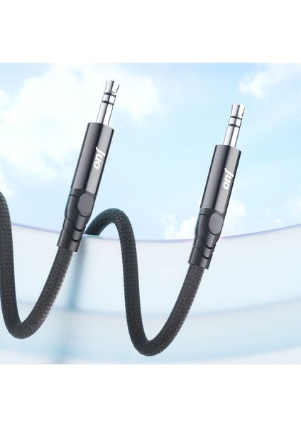 Stereo 3.5mm Trs Jack Örgülü Aux Ses Kablosu 3 Metre