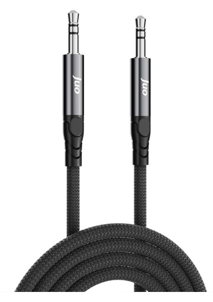 Stereo 3.5mm Trs Jack Örgülü Aux Ses Kablosu 3 Metre
