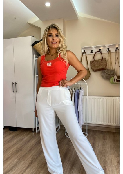 Jessica Kumaş Bel Lastikli Palazzo Pantolon modelleri