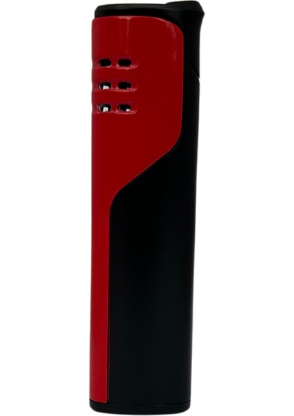 Tek Torch Pürmüz Kırmızı-Siyah Puro Çakmağı
