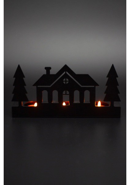 Dekoratif Ev Tasarım Metal Mumluk Siyah Şamdan indirimleri