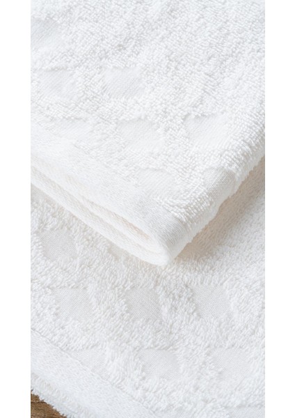 2'li Harem %100 Doğal Pamuklu El / Yüz Havlu Seti 50X90 cm Krem modelleri