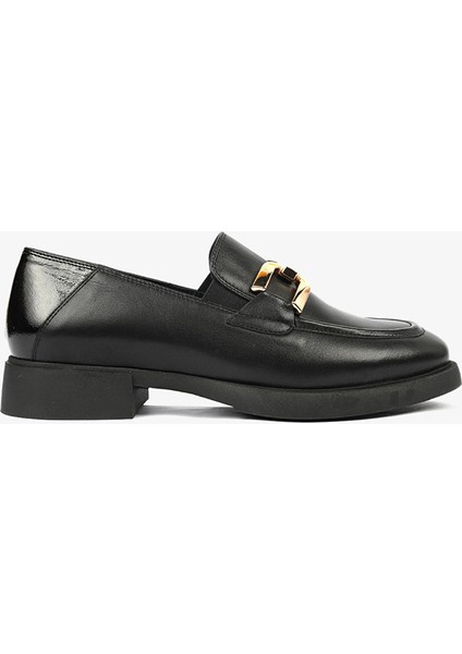 59120 Kadın Siyah Loafer Ayakkabı