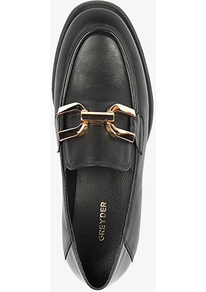 59120 Kadın Siyah Loafer Ayakkabı
