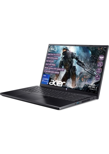 Nitro V 15 ANV15-51 I5 13420H 32 GB 512 GB SSD Rtx 3050-6 GB Freedos 15.6" Fhd IPS Taşınabilir Bilgisayar NH.QNCEY.001+325