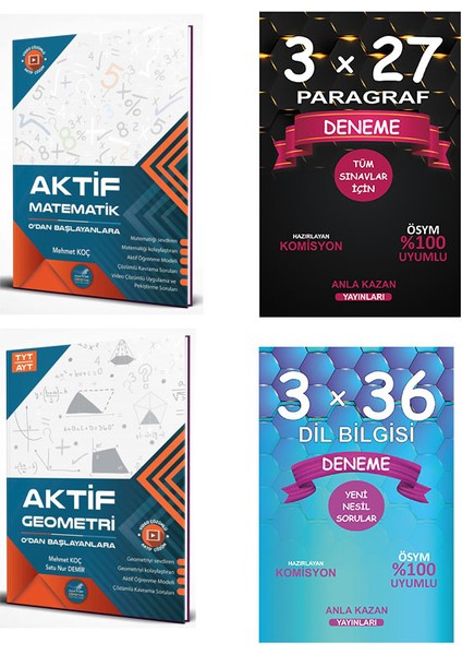 Tyt Aktif Matematik / Geometri 0 Dan Başlayanlara / Ankakazan / Dilbilgisi Denemeleri