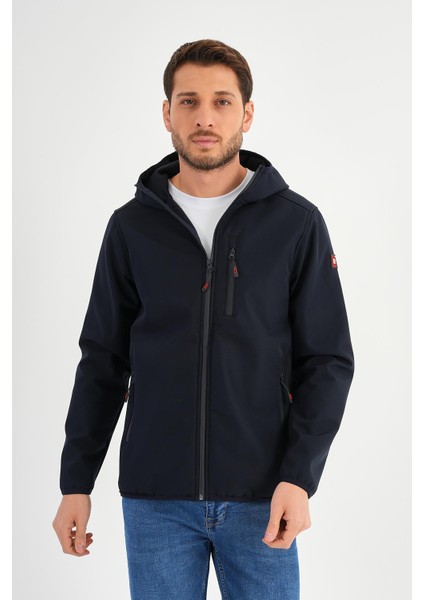 Alexandergardı Fermuarlı Içi Polarlı Su Itici Softshell Kumaş Kapüşonlu Mont (E24-MNT-01)