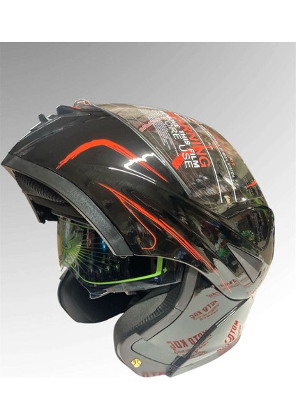 Ls5 Motosiklet Çene Açılır Gözlüklü Kask