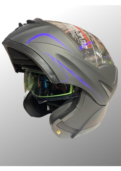 Ls5 Motosiklet Çene Açılır Gözlüklü Kask