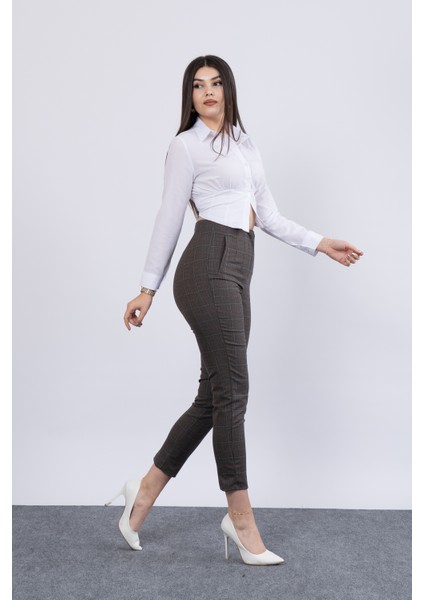 Trend Önü Pensli Zr Model Ekose Pantolon 30102 fiyatları