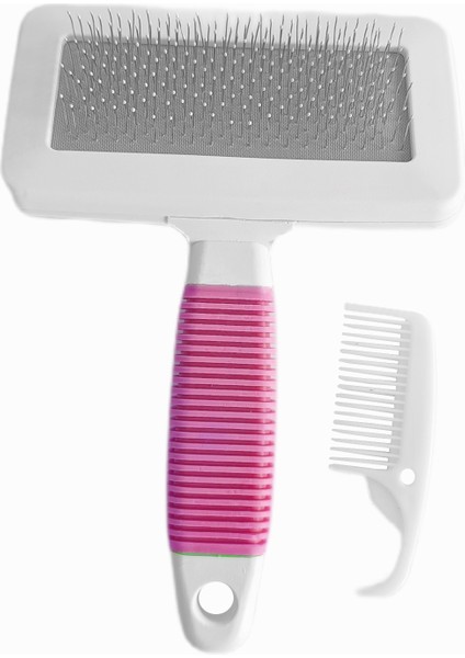 Temizleme Aparatlı Kedi Köpek Tarağı 12 cm-15 cm Large Pembe modelleri