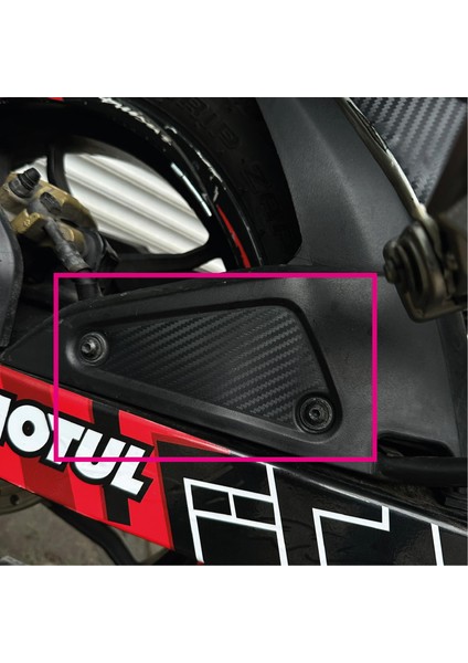 Bajaj NS200 Arka Çamurluk Yan Karbon Desen Sticker Etiket Modeli