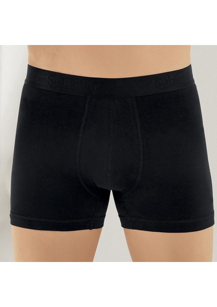 E031 Erkek Likralı Boxer Külot Siyah Xxl