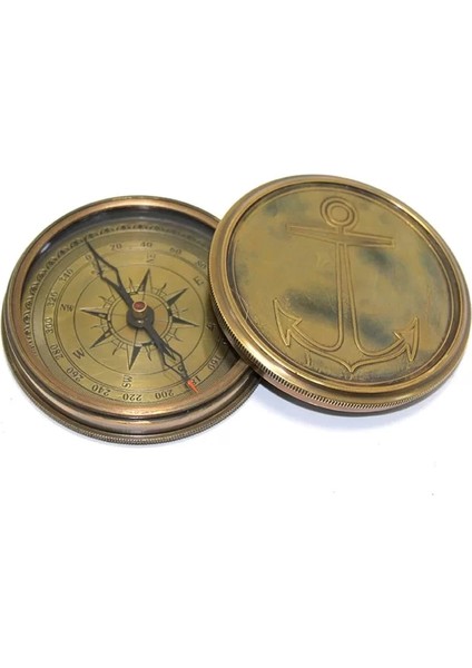 Üzeri Çapa Işlemeli Pirinç Kullanışlı Pusula 7221A