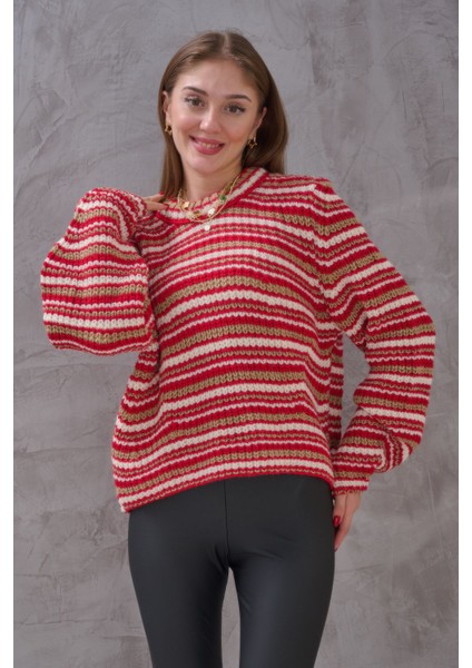 Kadın Enine Çizgili Basic Renkli Yumoş Triko fiyatları