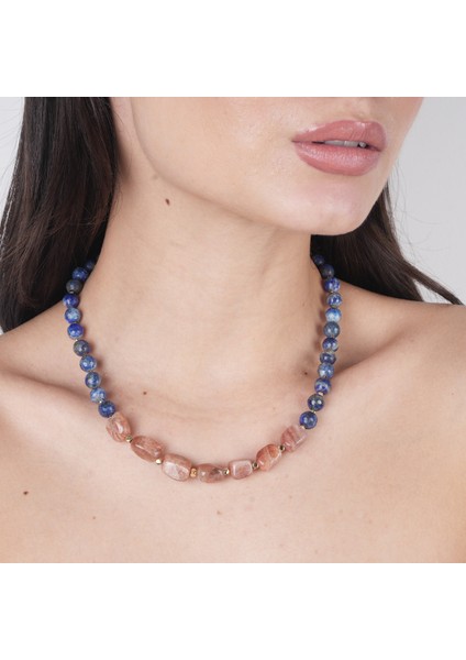 Ella - Güneş Taşı ve Lapis Kolye