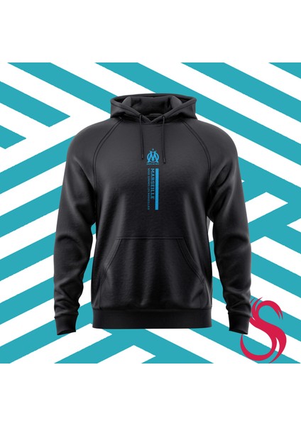 Sweatshirt Marsilya Vertical Siyah Hoodie