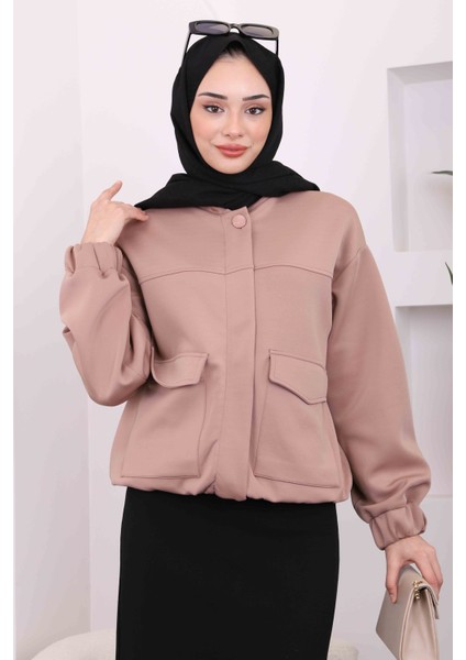 Vizon Ön Fermuarlı Cepli Scuba Ceket modelleri