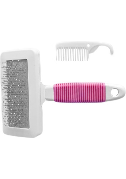 Temizleme Aparatlı Kedi Köpek Tarağı 9.5 cm-14 cm Medium Pembe indirimleri
