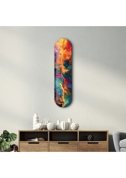 Abstract Paint Waves V3 | Glass Wall Art
