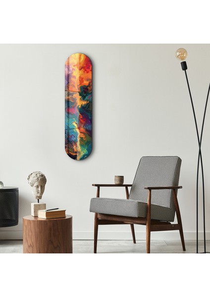 Abstract Paint Waves V3 | Glass Wall Art