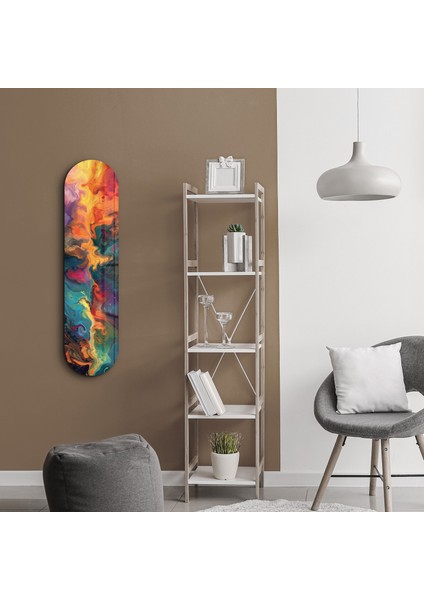 Abstract Paint Waves V3 | Glass Wall Art