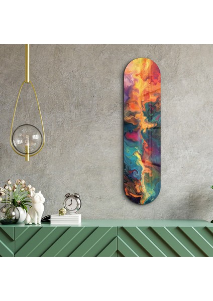 Abstract Paint Waves V3 | Glass Wall Art