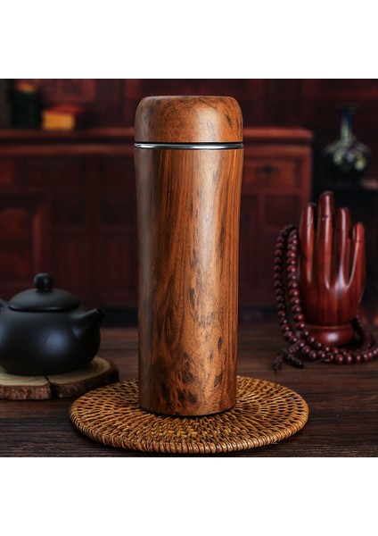 500ML Ahşap Tahıl Paslanmaz Çelik Mor Kum Termos Şişe (Yurt Dışından)
