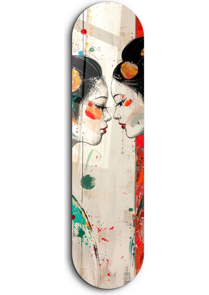 Girls In Yukata | Glass Wall Art
