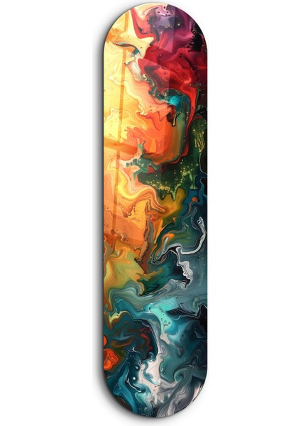 Abstract Paint Waves V1 | Glass Wall Art