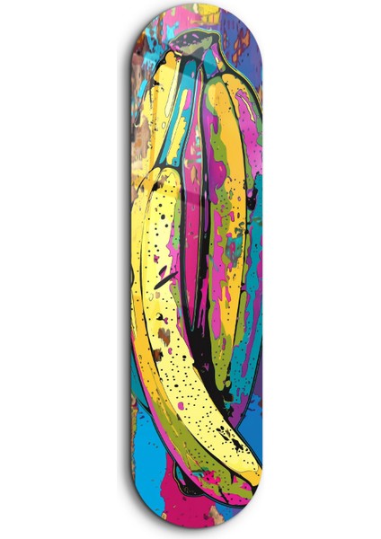 Bananas With Paint | Glass Wall Art
